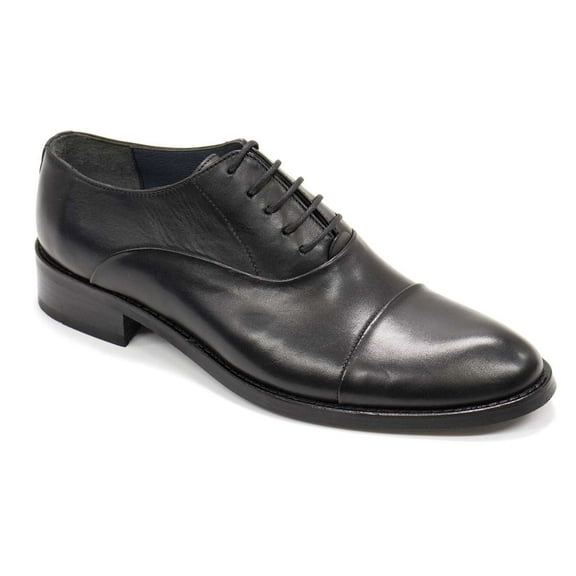 Elegante Men's Costa Leather Oxford Shoes, Black,7 M US