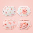 thumbnail image 2 of Toddler Training Underwear Girls Organic Cotton Panties Seamless Edges Potty Training Pants Everyday Use Girls' Underwear Pack of 4 Pink 90, 2 of 3