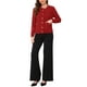 thumbnail image 2 of Conjunto de vestido de dos piezas Inspire Chic para mujer, vestido sin mangas y blazer corto, color azul oscuro, 2 of 6