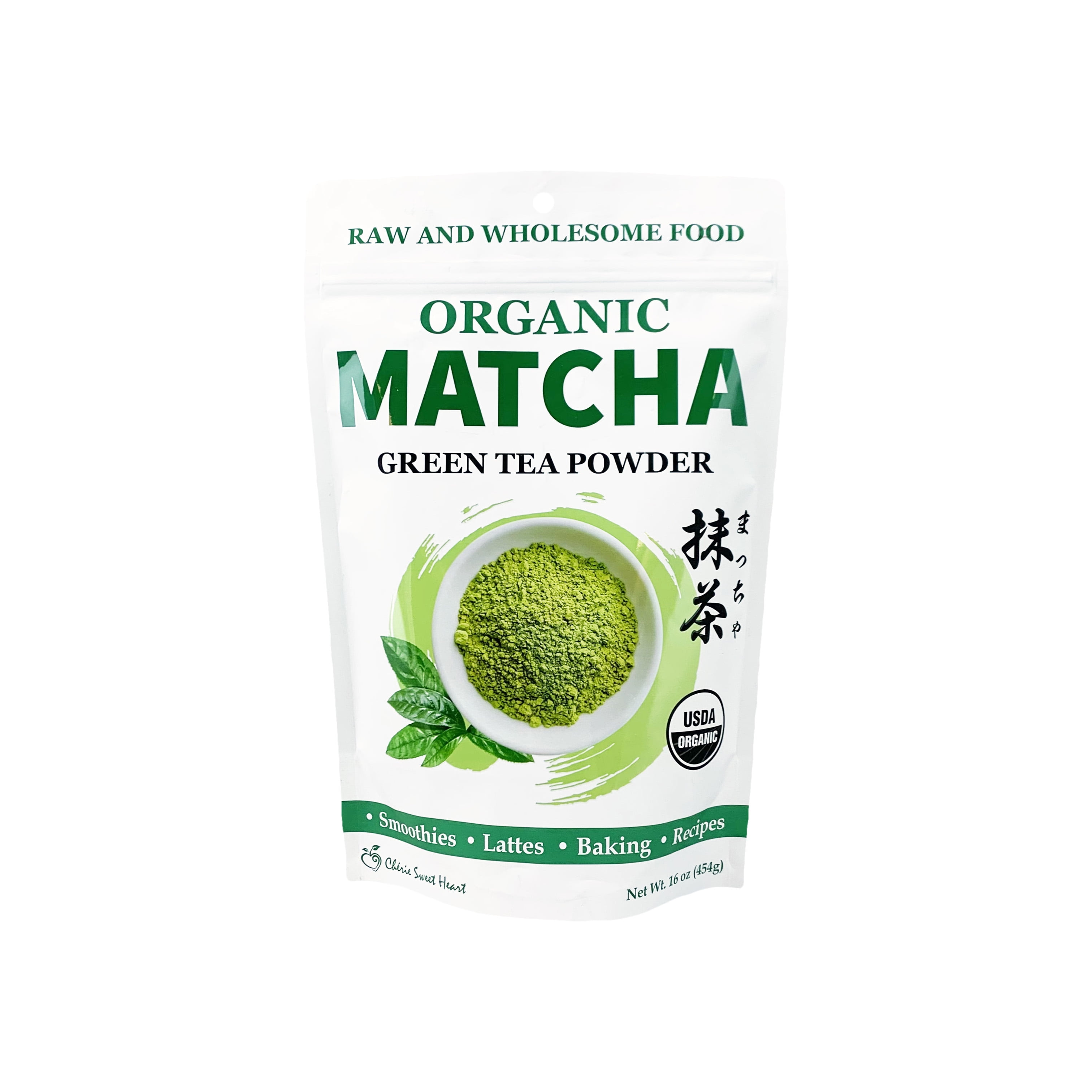 Chérie Sweet Heart Organic Matcha Powdered Green Tea, 16 Oz
