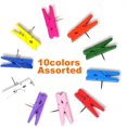 thumbnail image 3 of 100 clips de madera coloridos, chinchetas decorativas para tablero de corcho, obras de arte, notas y fotos, 3 of 5