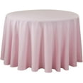 thumbnail image 2 of Fennco Styles Classic Everyday Design Solid Color Tablecloth 132" Round - Pink Table Cover for Home Décor, Baquets, Family Gathering and Special Occasion, 2 of 3