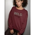 thumbnail image 2 of Wild Honey Leopard Pattern Sweatshirt Women -Image by Shutterstock, Female XX-Large, 2 of 4