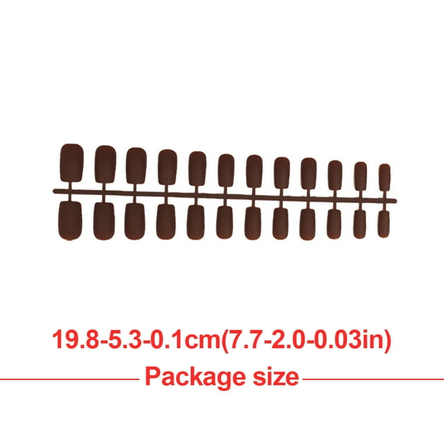 1 Set Glue on Nails Medium Length Files Color Glue on Nails Stick Full Cover Wraps Art Decals Artificial Beauty Tool Manicure Kit Decorations 19