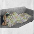 thumbnail image 6 of Floral Soft Flannel Fleece Blanket, Hand Drawn Colorful Flourishing Spring Flowers Sketchy Design Natural Garden Theme, Cozy Plush for Indoor and Outdoor Use, 50" x 70", Multicolor, by Ambesonne, 6 of 6