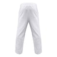 thumbnail image 5 of RYDCOT Mens Casual Cotton Linen Pants Elastic Waist Drawstring Straight Summer Beach Pants White, 5 of 9