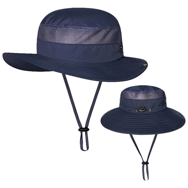 Chapeau Seau à Grand Bord Unisexe avec Protection Solaire UPF 50+, Chapeau de Pêche Réglable en Nylon à Séchage Rapide pour Randonnée Plage Jardinage Activités Extérieures