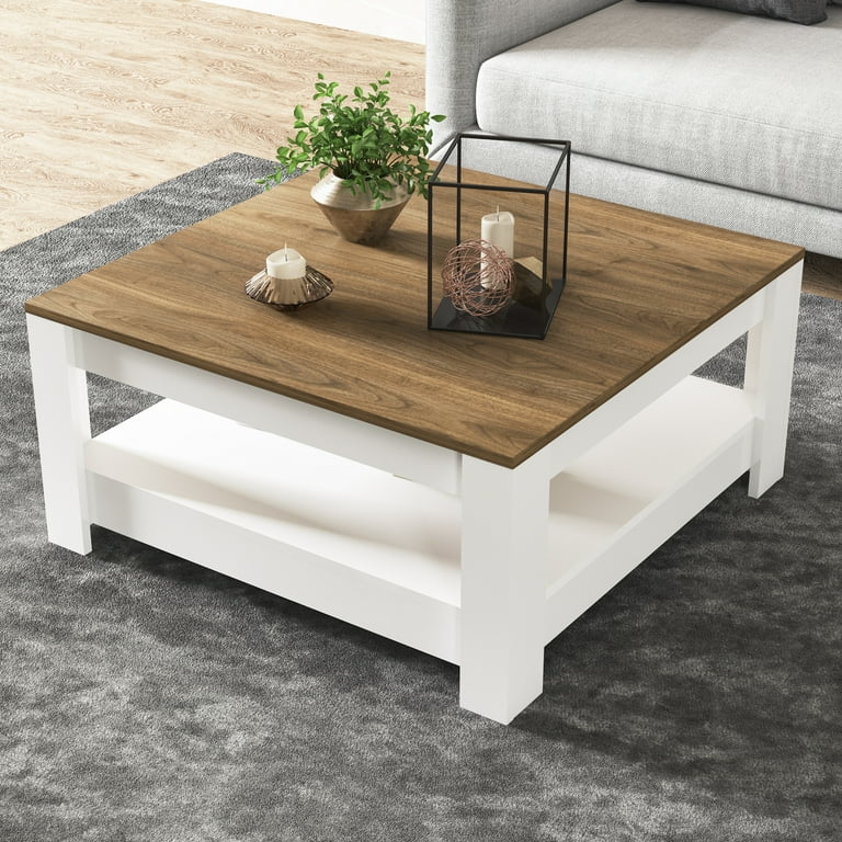 Two tier sale square coffee table