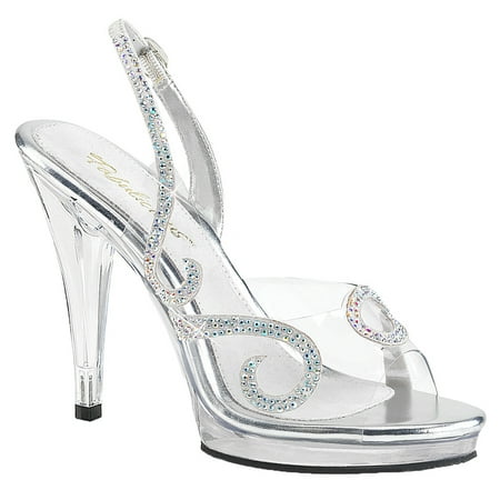 Side Buckle Sandal - Fabulicious FLAIR-457 Women's Side Cut Out Slingback Buckle Strap Heeled Sandals