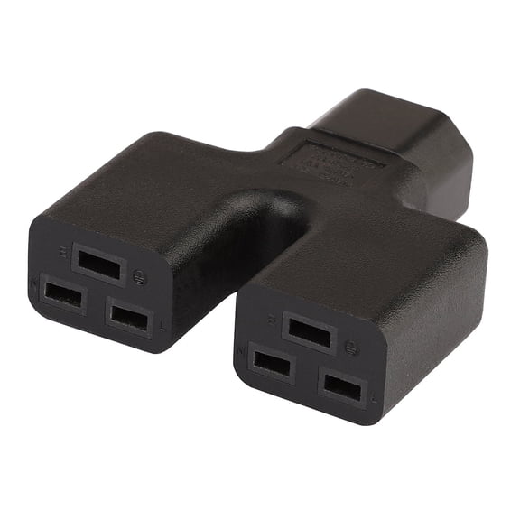 Strhowill IEC320 C14 to dual C19 AC Adapter PlugC14 TO C19+C19 server converter ,a C14 plug to 2 C19 connectorsIEC320 C14 to Dual 2 x C19 Male IEC Power Connectorfor PUD UPS