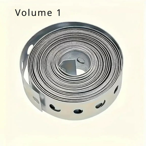 1 roll of galvanized steel strip, pre-punched multifunctional perforated metal strip for pipe support and sheet metal processing