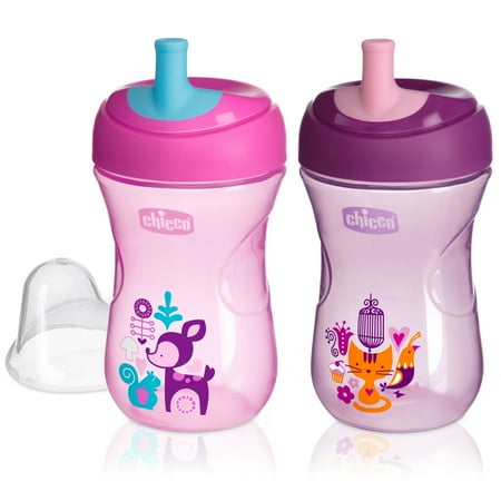 Chicco Straw Trainer Sippy Cup 9oz 9m+ (2pk) - Pink/Purple