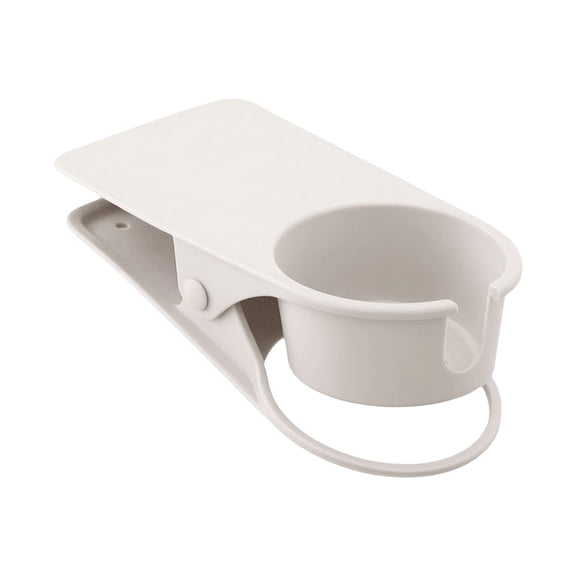 Nilnehc Clip-On Cup Holder,Portable Drink Holder with Clamp,Table Side Organizer for Desk Chair Beach Pool,7.8in(C)