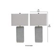 thumbnail image 5 of Benjara BM227558 Lampe de Table en Résine avec Finition en Faux Béton et Abat-Jour Rigide, Gris - Ensemble de 2, 5 of 5