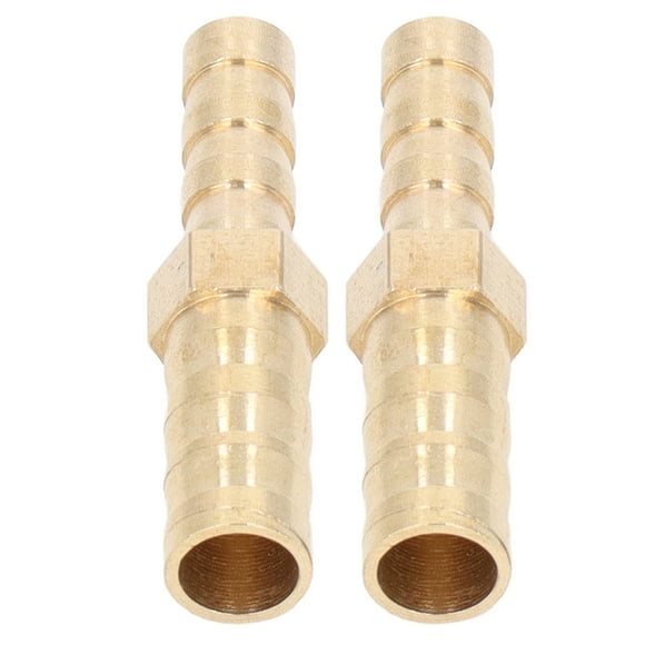 2 piezas de empalme de púas para manguera de latón, reductor de púas hexagonal, conector de púas reductor de 8 mm (5/16 pulg.) a 6 mm (1/4 pulg.)