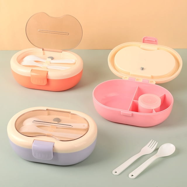 Boîte à Lunch à Compartiments de Qualité Alimentaire, en Acier Inoxydable, Compatible Micro-Ondes, Sans Bpa, Étanche, pour Enfants/Bureau, Boîte à Bento Portable, PENDANE, Orange