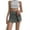 Gray, variant on Gureui Women Tennis Mini Skirt, Solid Color High-Waist Wrap Skirt Miniskirt with Lining Sports Shorts for Girls