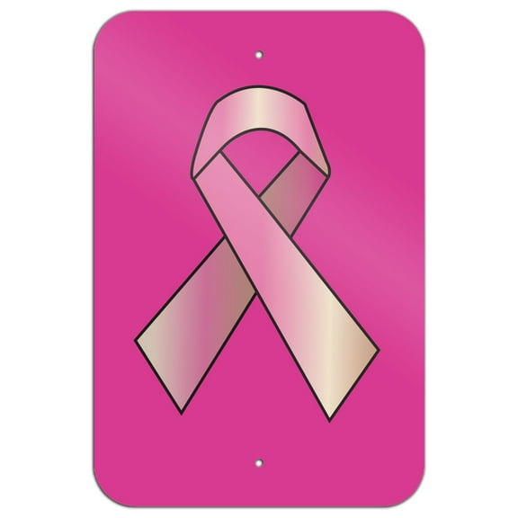 Breast Cancer Awareness Pink Support Ribbon Home Business Office Sign
