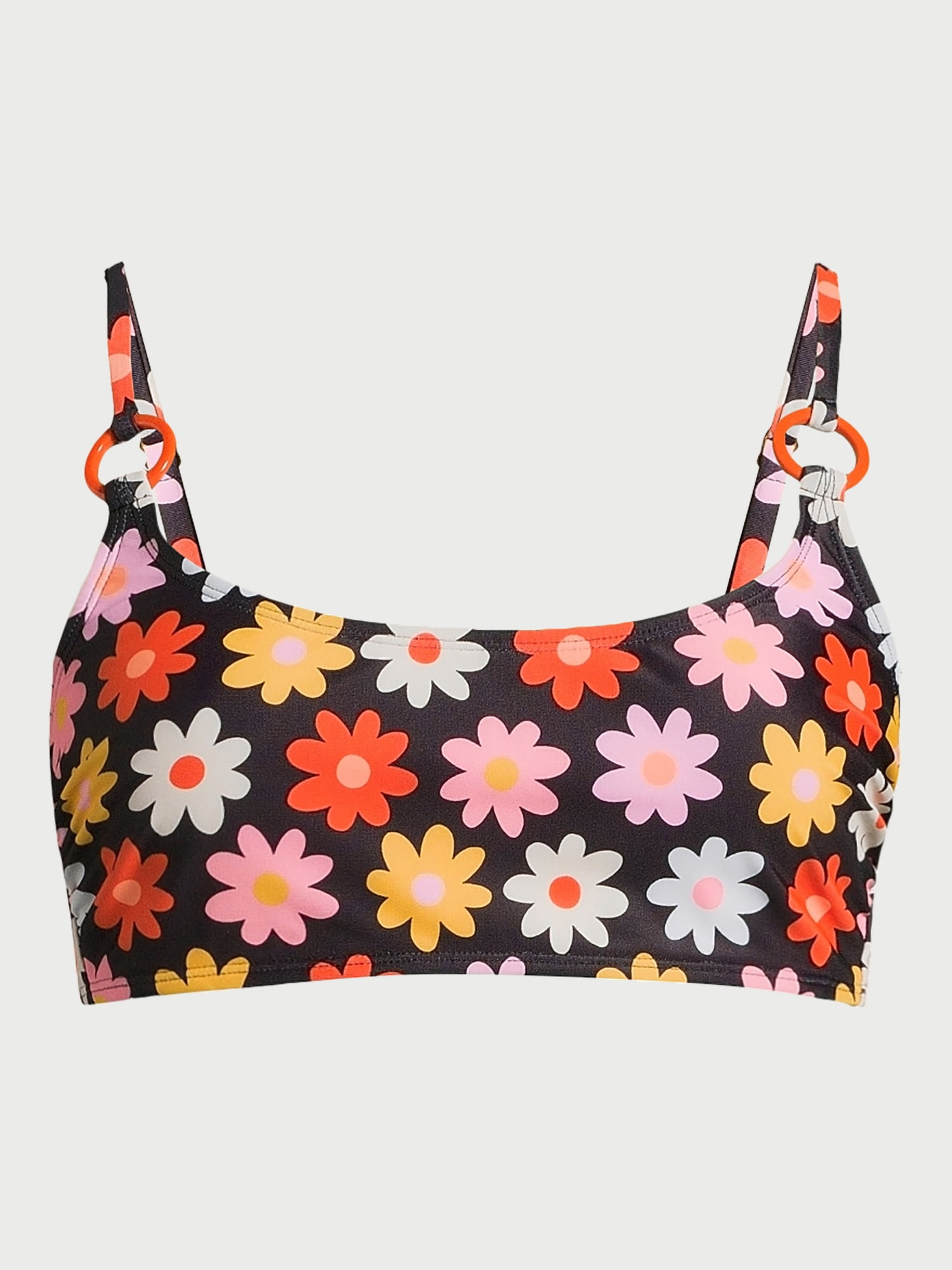 No Boundaries Juniors' Daisy Bralette O-Ring Bikini Top, Sizes XS-XXL