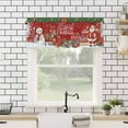 thumbnail image 4 of Red Christmas Kitchen Valances for Windows 42x18 Inch Kitchen Curtains Valances Rod Pocket Santa Snowman Elk Gifts Snowflake Xmas Bathroom Window Valances for Window Treatment Decor, 4 of 6