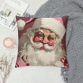 thumbnail image 2 of COMIO  Pink Vintage Santa Christmas Pillow Covers, Santa Decor, Vintage Christmas Pillow Covers, Pink Christmas Decorations Decor, Santa Claus Decorations, 2 of 5