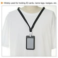 thumbnail image 6 of Uxcell 4.3"x2.7" ABS Vertical Slide Cover ID Badge Holders with Lanyard Black 2Pack, 6 of 6