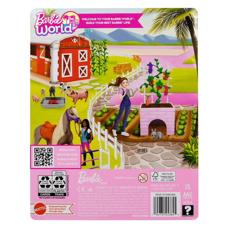 Barbie World Garden Playset with 12 Pieces Including Planter, & More  [Walmart Exclusive] - Walmart.com