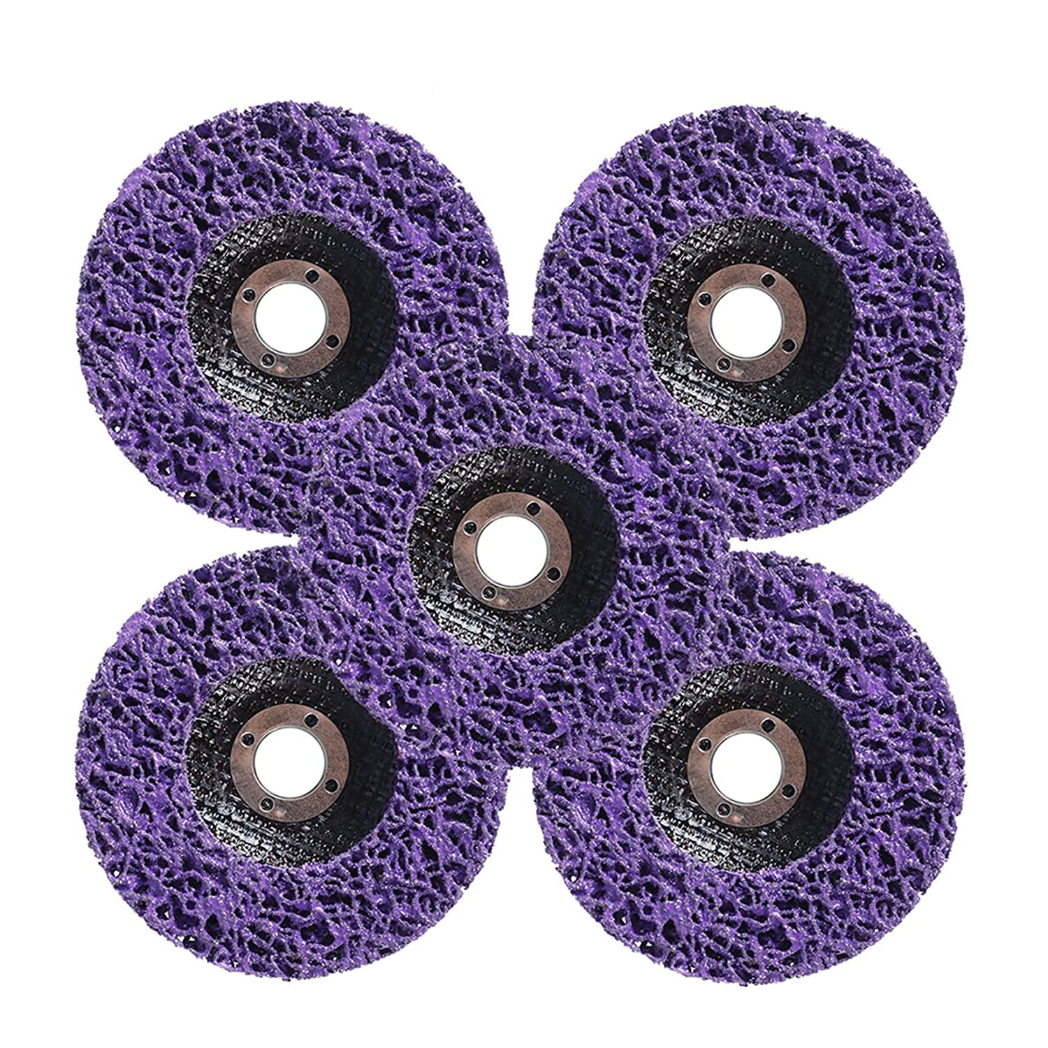 BRONGSLEET 5 Pcs 4" Stripping Wheel Strip Disc, 4" x 5/8'' Paint Eater