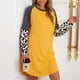 thumbnail image 3 of Vestido corto NikouMX Cuello redondo Estampado de leopardo S M L XL XXL, 3 of 7