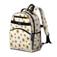 thumbnail image 2 of Sunflower White Pattern Cute School Backpack Bag for School with Padded Back and Adjustable Shoulder Straps 15.25"x11.5"x5.25", 2 of 5