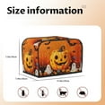 thumbnail image 4 of Toaster Covers 2 Slice, Halloween Cartoon Pumpkin Ghost Waterproof Bread Machine Cover Fits for Standard 2 Slice Toasters, Home Decor Toaster Protection with Hanging Rope, 4 of 7
