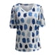 thumbnail image 4 of Tops de Mujer Elegantes Blusas Casuales Camisas Estampado de Moda Cuello en V Suelto Puff Camiseta de Manga Corta Top Blusa Jersey Odeerbi ODB155035, 4 of 5