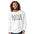 thumbnail image 5 of Inspirational Love Wins Rainbow Sweatshirt for Men or Women Brisco Brands M, 5 of 6