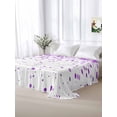thumbnail image 5 of Purple Polka Dot Full Size Flat Sheet, Wrinkleproof & Fadeproof Cooling Flat Bed Sheet Only, Abstract Modern Art Dots Watercolor Breathable Soft Bedding Top Sheets 81 x 96 Inches, 5 of 8