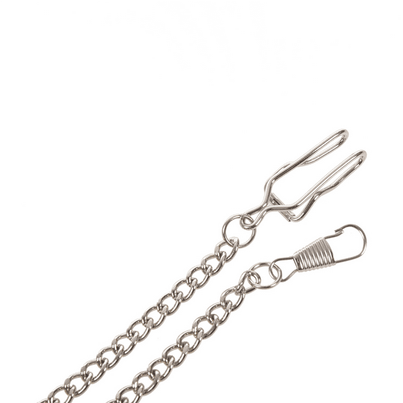2X Retro Antique Vintage Pocket Watch Chain Silver