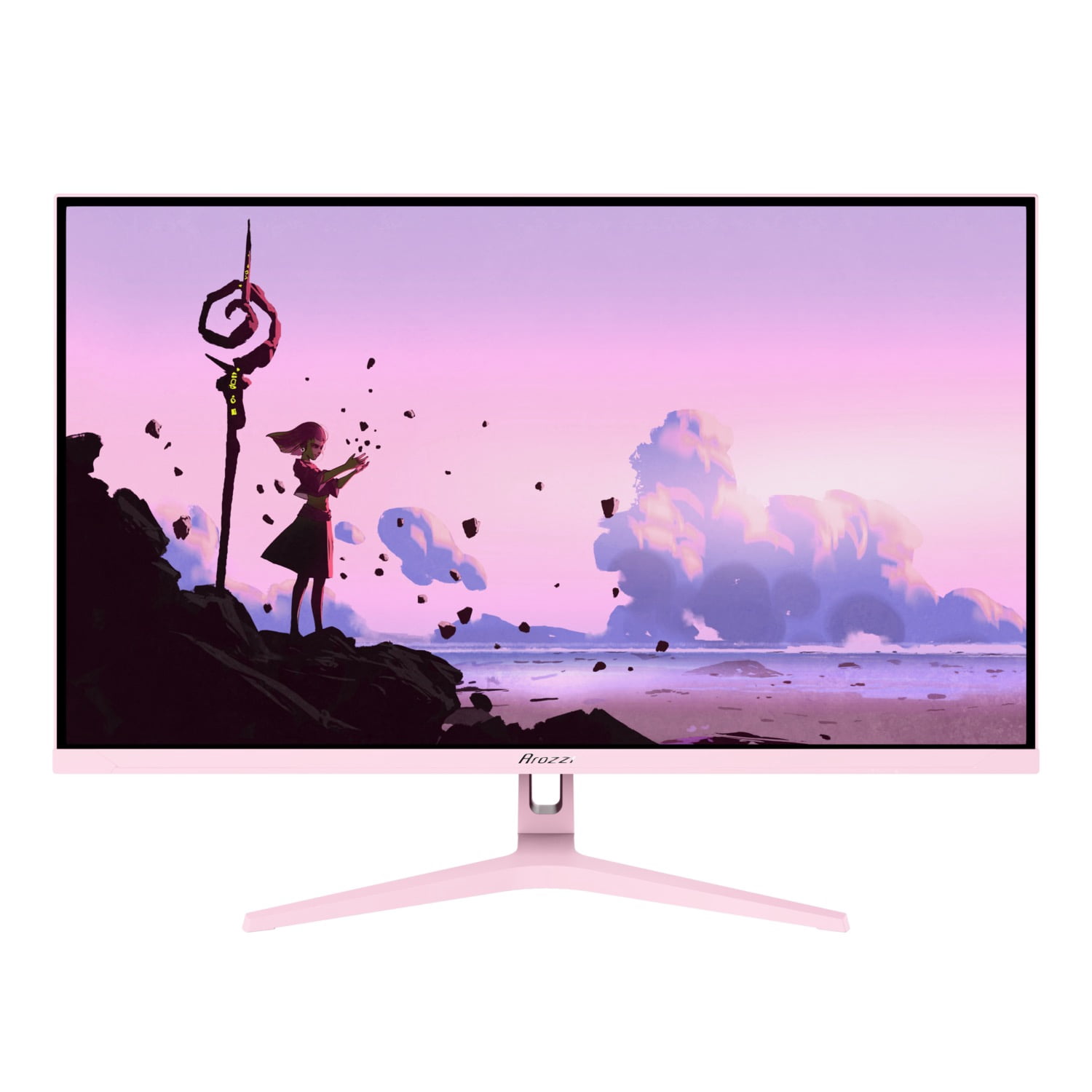 Arozzi Nova 32" QHD 2K Gaming Monitor – IPS, 180Hz, 1ms, HDR10, Adaptive Sync – Pink