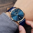 thumbnail image 6 of OLEVS Watches for Men Minimalist Ultra Thin Fashion Casual Analog Quartz Date Watch Waterproof Slim Simple Big Face Dress Mens Wrist Watches with Retro Leather Band for Men Reloj para Hombre, 6 of 11