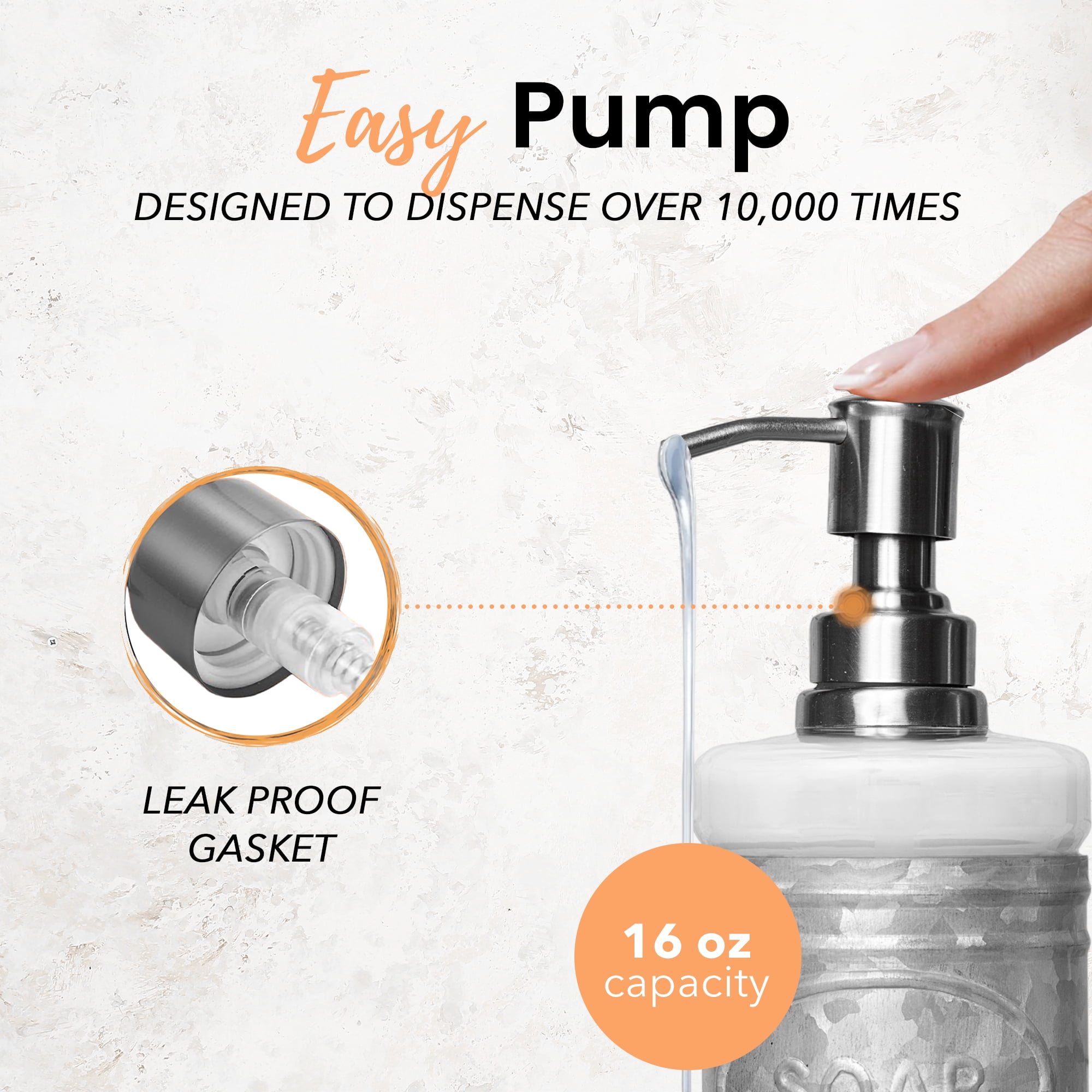 Autumn Alley Glass Soap Dispenser and Lotion Dispenser Set - Farmhouse Bathroom Accessories Set