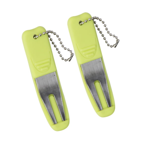 2Pcs Golf Fixer Golfs Green Divot Tool Strong Metal Bending Golfs Tool for Men and Women Golfer Golf Green Use