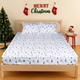 thumbnail image 2 of GOGREEN Juego de Sábanas Navideñas 3 Piezas Tamaño Individual, Bolsillos Profundos 16 Pulgadas, Microfibra de Poliéster Suave con Estampado Festivo, Ideal para Decoración y Regalo, 2 of 8