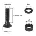thumbnail image 2 of M6 x 20mm Carriage Bolt Kit, 12 Set Carriage Bolts Screws Set Includes Washers and Nuts - Carbon Steel Black Oxide, 2 of 6