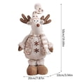 thumbnail image 3 of Clearance Under $11 Plush Snowman and Reindeer Christmas Decor Soft Standing Tabletop Figures with Knit Hats and Scarves Set of 3, 3 of 8