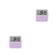 thumbnail image 3 of Inteprter Termómetro Higrómetro digital Alarma Temperatura Humedad Medidor Colgante de escritorio Medidor acoplable Oficina Hogar Violeta 2Conjunto, 3 of 6