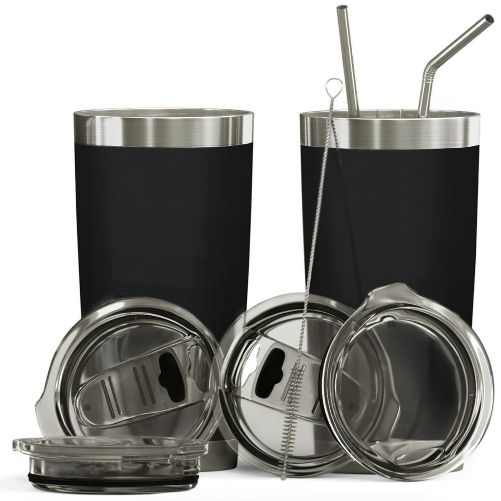 BluePeak Double Wall Stainless Steel Vacuum Insulated Tumbler Set, 2