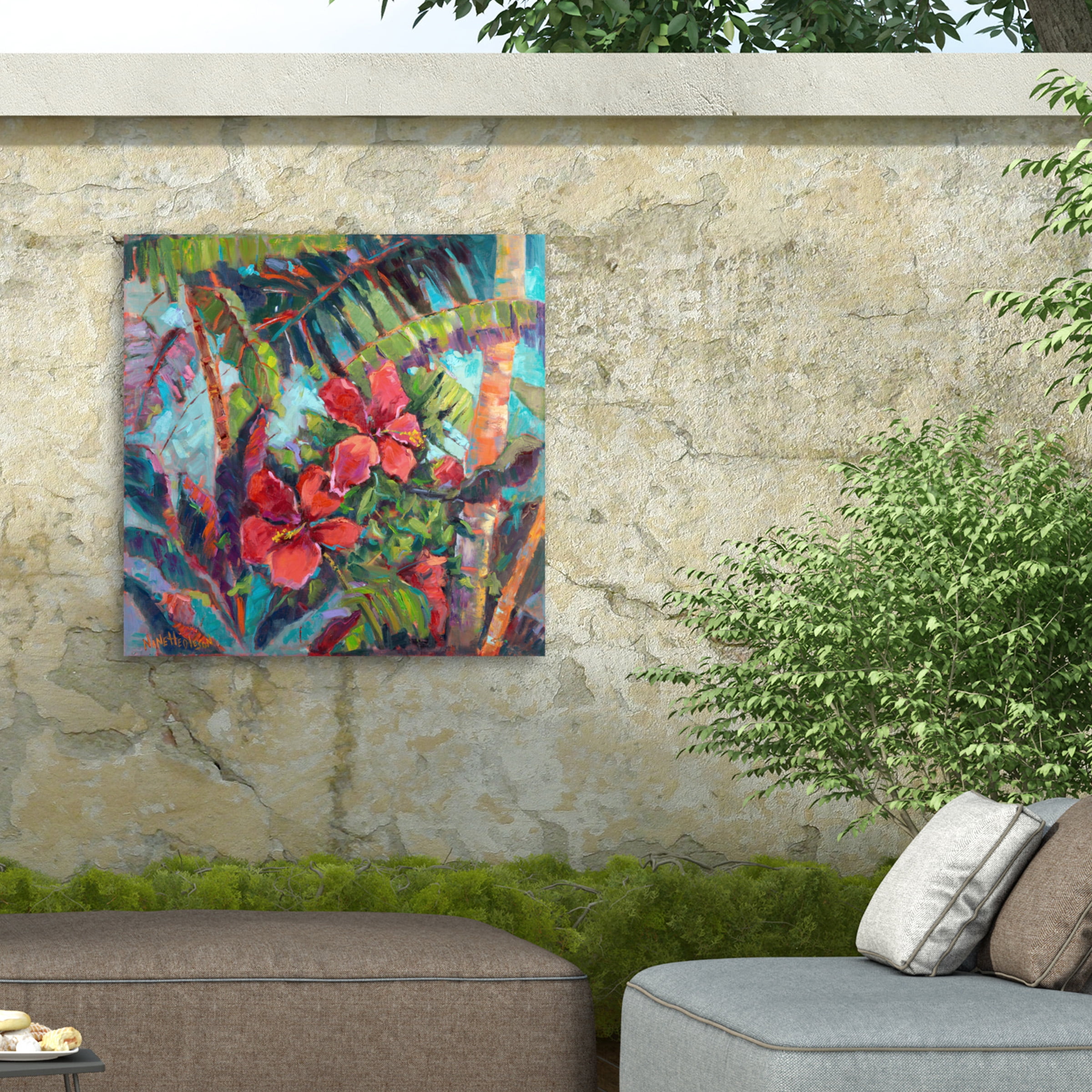 Nanette Oleson 'Splash Of The Tropics II' Outdoor Canvas 14x19