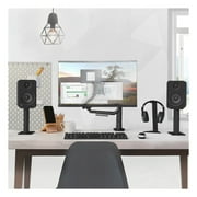 Kanto SP9 9 Universal Desktop Speaker Stands with Rotating Top Plates and Cable Management - Pair (Black)