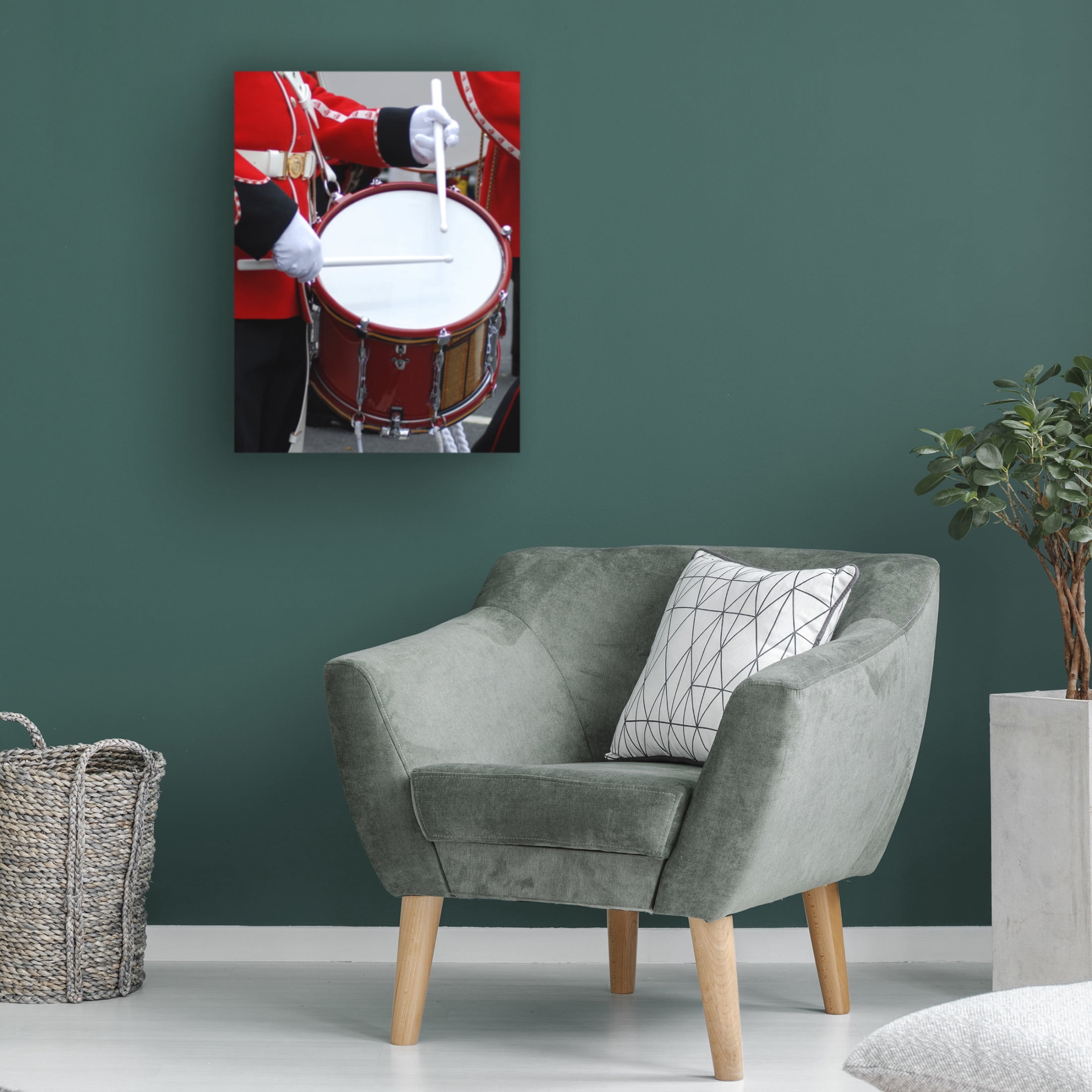 Canvas Wall Art - Justin MacArthur 'Dutiful Drumming' Wall Art for Living Room, Bedroom, or Office D?cor by Trademark Fine Art - 18 x 24 Inches