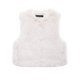 thumbnail image 4 of HH TRAF Otoño Mujeres Cuello Redondo Sin Mangas Faux Mink Cardigan Chaleco Superior 2024 Mujer Suelto Casual Sólido Cálido Chaleco Corto Abrigo Mujer, 4 of 5