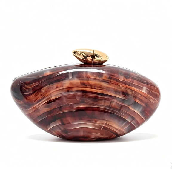 Women's Acrylic Clutch Purse Marble Pattern Evening Bag Hard Shell Minaudiere Handbag for Wedding Party
