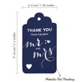 thumbnail image 5 of Inkdotpot Pack Of 100 ThankYou From The New Wedding Favor Paper Tags Craft Real Silver Foil Hang Tags, 5 of 6